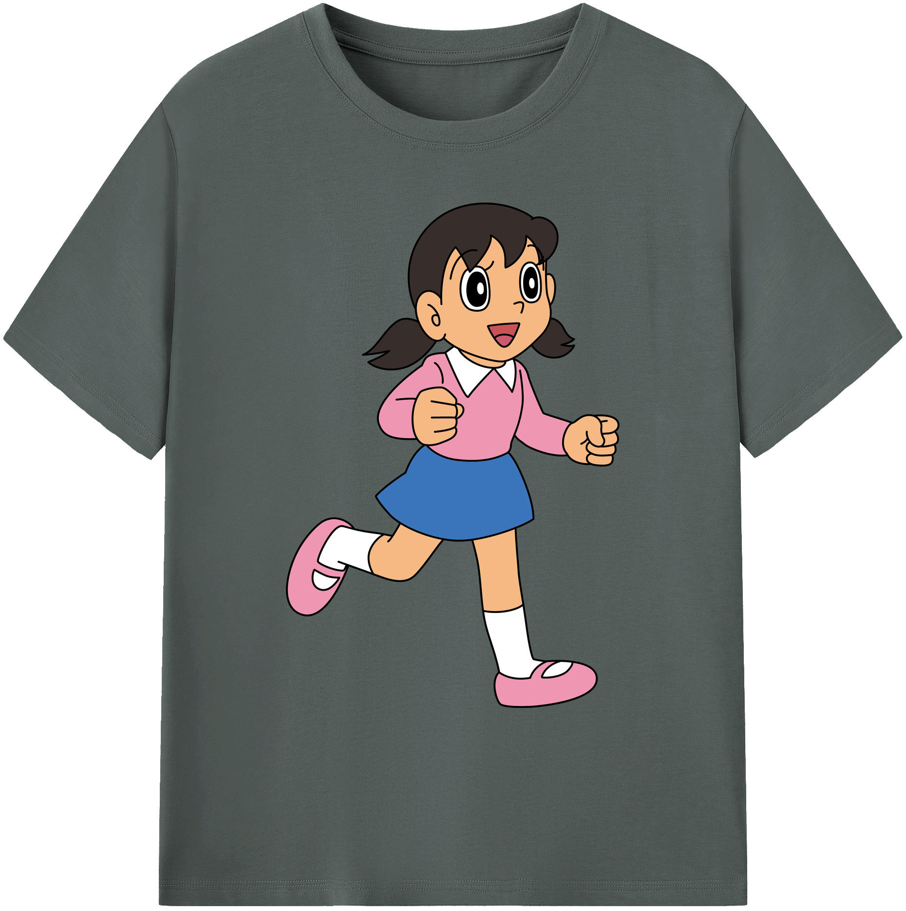 （画像用） ドラえもん みなもと しずか Doraemon Shizuka Minamoto 綿100％ メンズ半袖Tシャツ｜肌触りやわらか＆通気性